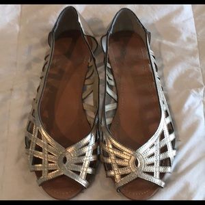 Torrid Gold Flat Sandals, size 9W